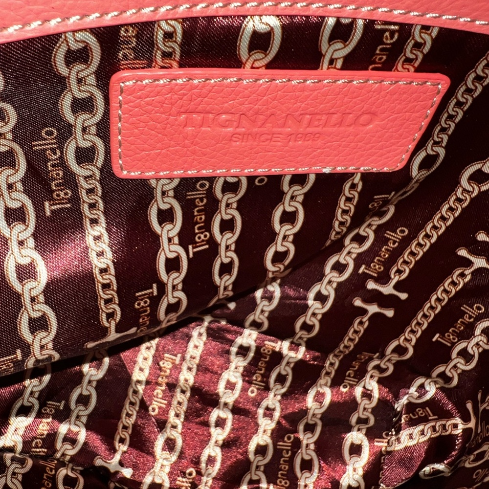 Tignanello Purse Pink/Coral Bag - Picture 9 of 12